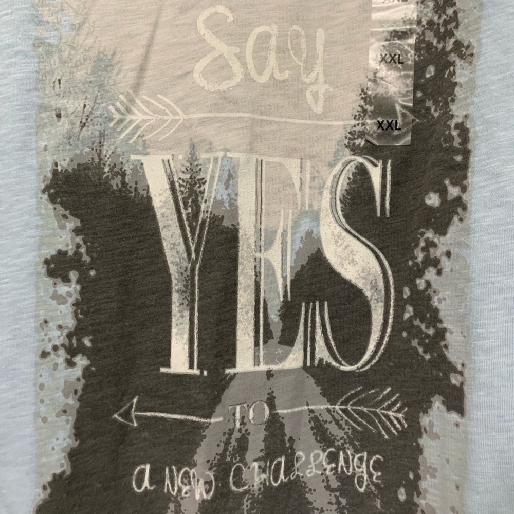 NWT Pale Blue Graphic Tee